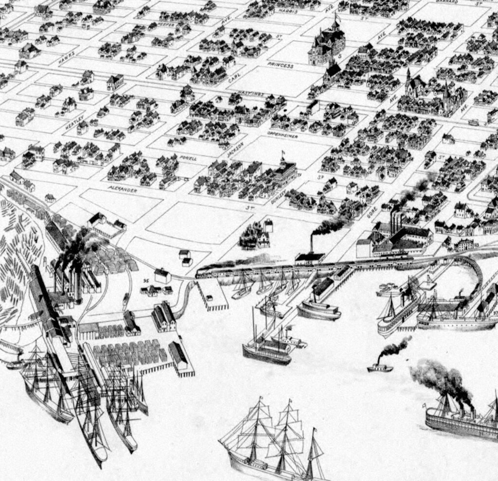 Hastings Mill - detail - cropped from 1898 Van Pan Map