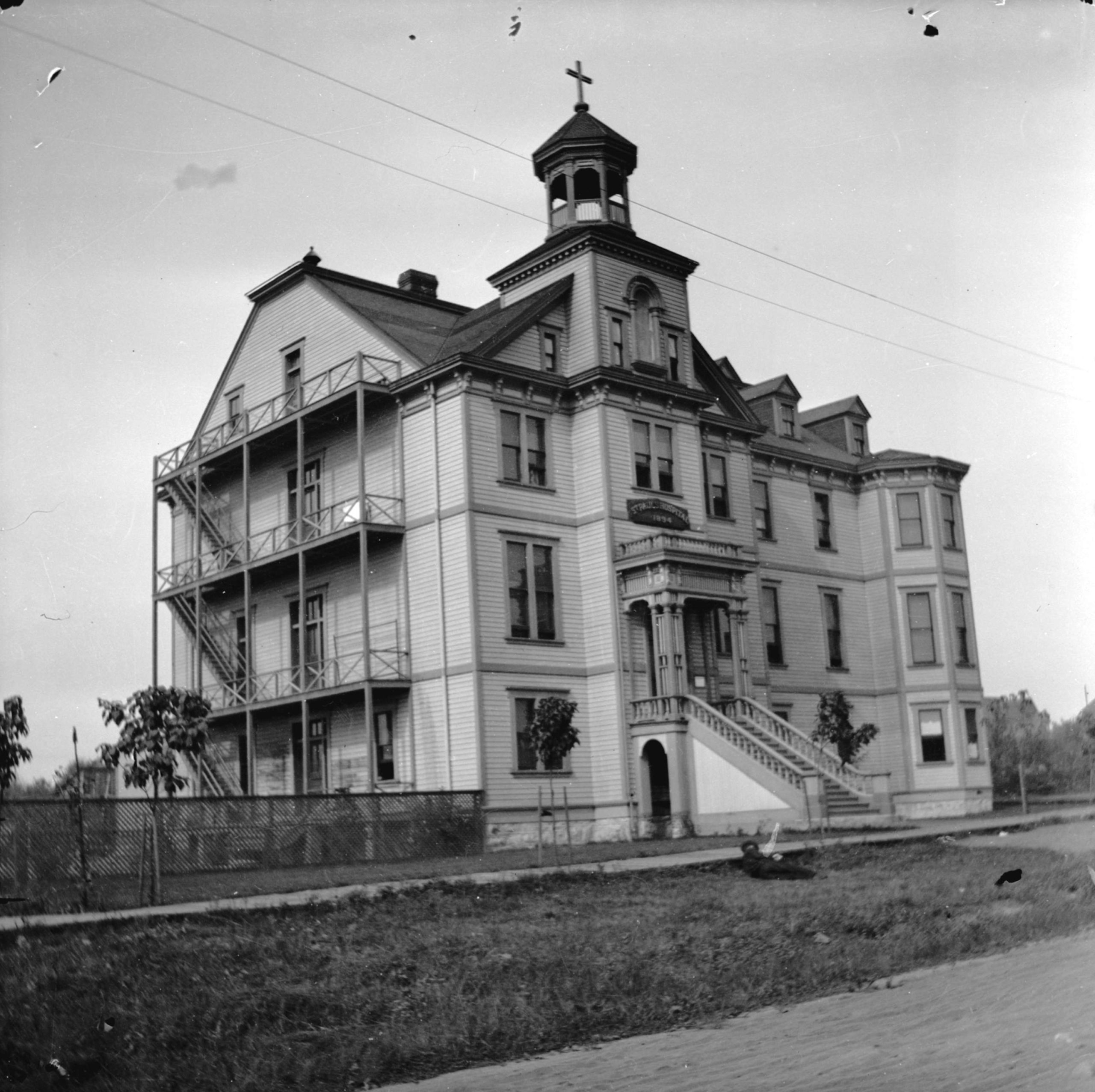 St. Paul's hospital on Burrard St., Vancouver ca. 1898